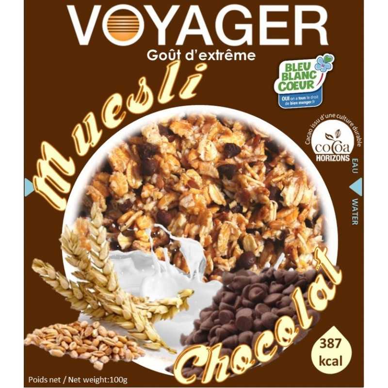 Muesli au chocolat - Voyager - Petit déjeuner - Lyophilisé