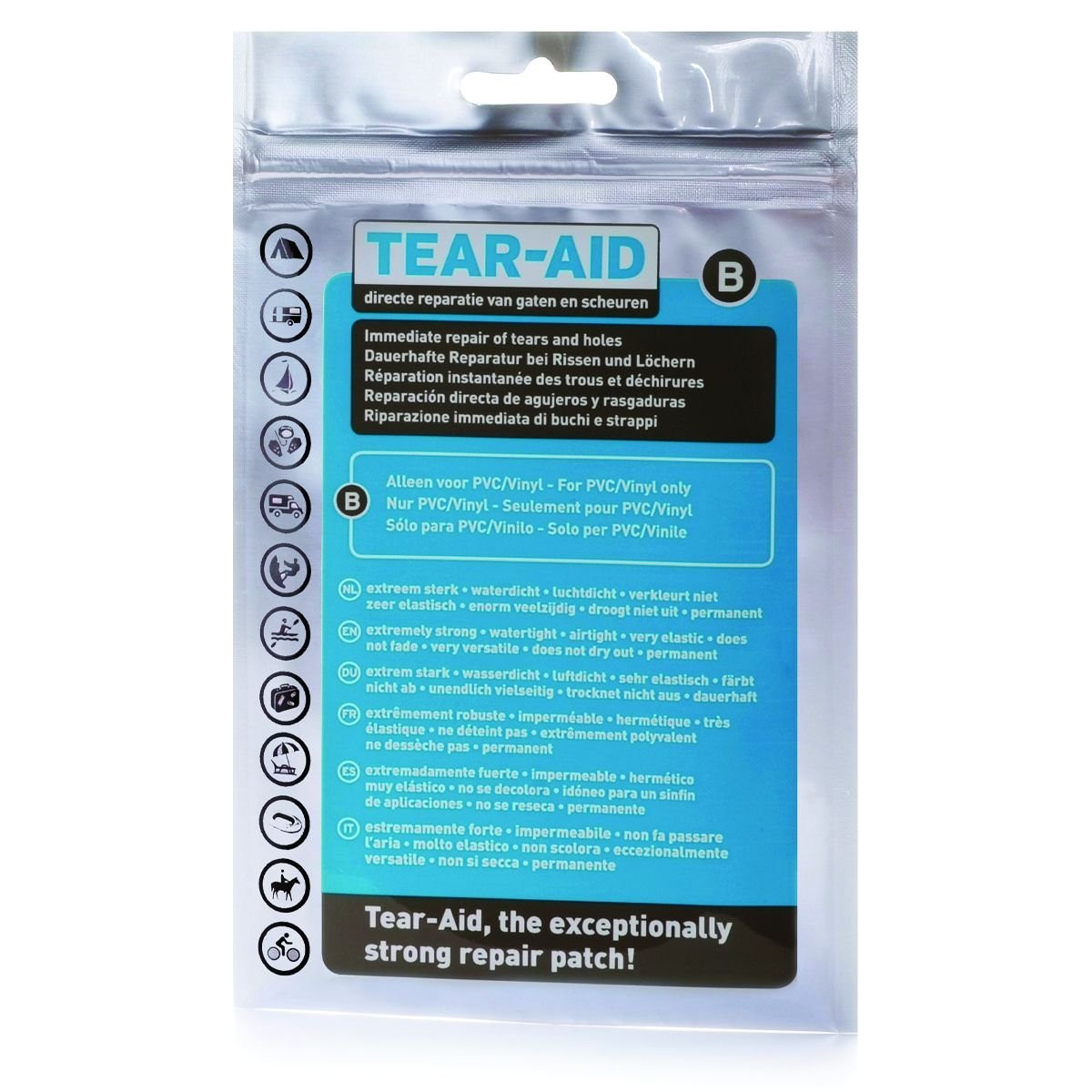 Tear-Aid Type B : Kit de réparation pour matériaux et tissus en