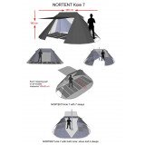 Dimensions Nortent Koie 7 Tent
