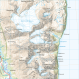 Carte de randonnée des Alpes de Lyngen en Norvège  - Echelle 1:50 000